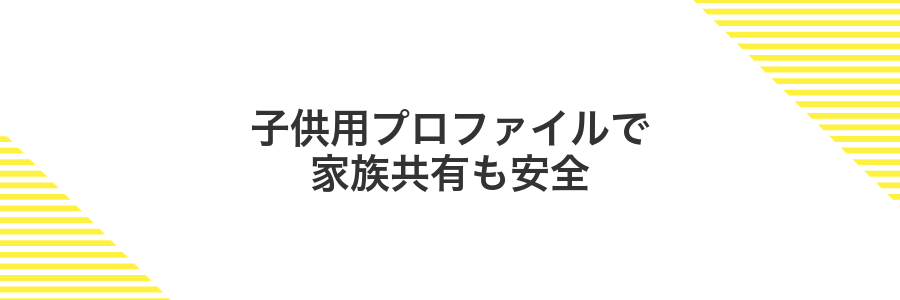 子供用プロファイルで家族共有も安全