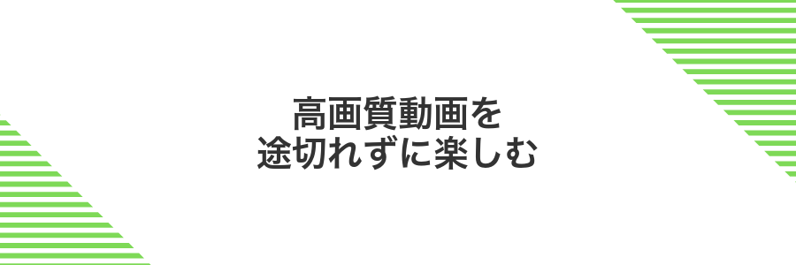 高画質動画を途切れずに楽しむ