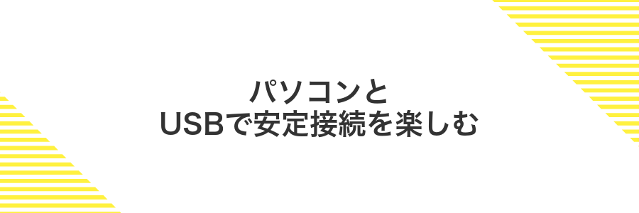 パソコンとUSBで安定接続を楽しむ