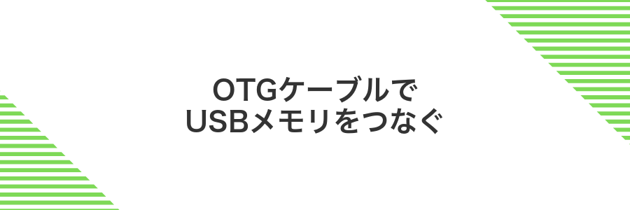 OTGケーブルでUSBメモリをつなぐ