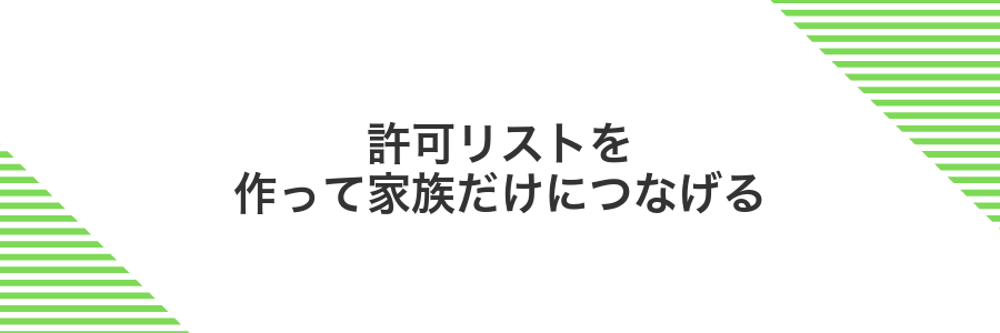 許可リストを作って家族だけにつなげる