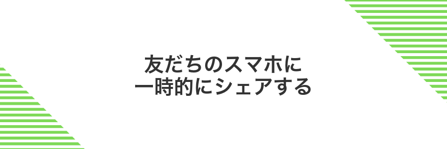 友だちのスマホに一時的にシェアする