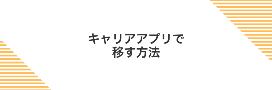 キャリアアプリで移す方法