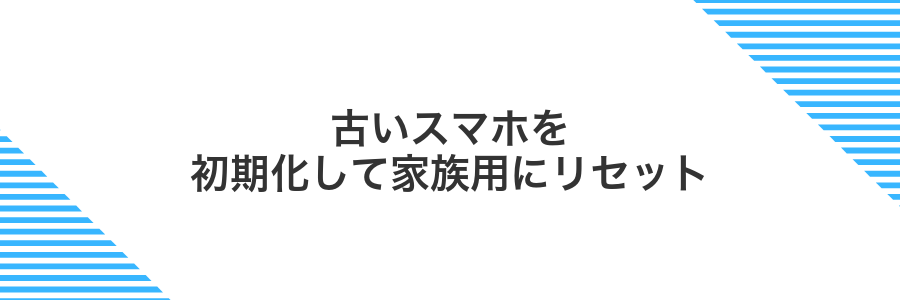 古いスマホを初期化して家族用にリセット