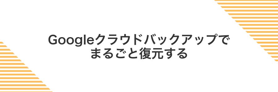 Googleクラウドバックアップでまるごと復元する