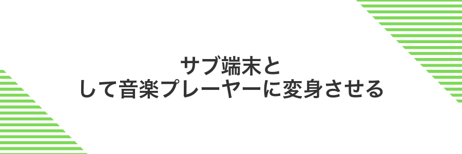 サブ端末として音楽プレーヤーに変身させる