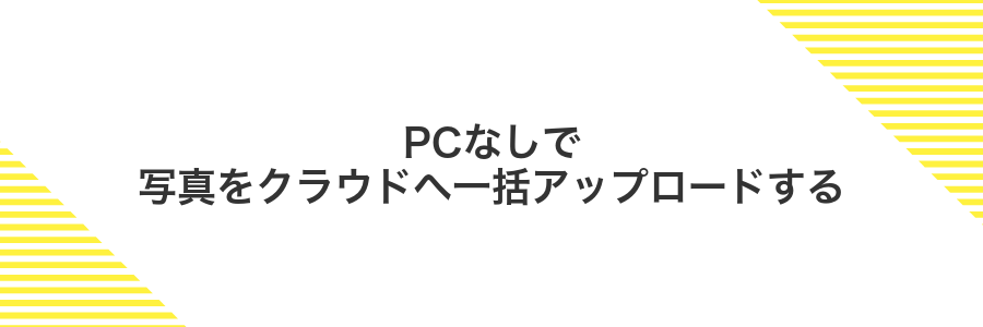 PCなしで写真をクラウドへ一括アップロードする