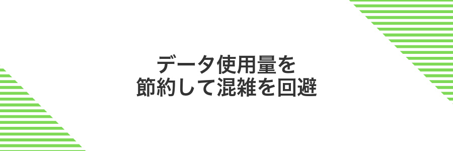 データ使用量を節約して混雑を回避
