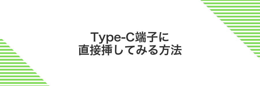 Type-C端子に直接挿してみる方法