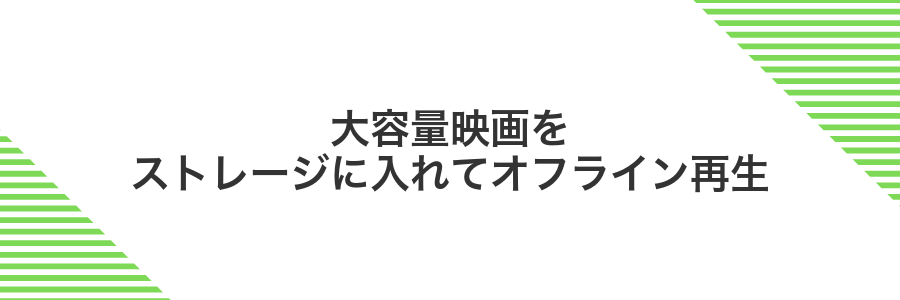 大容量映画をストレージに入れてオフライン再生