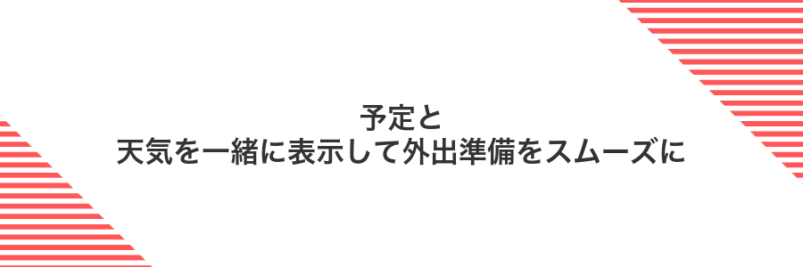 予定と天気を一緒に表示して外出準備をスムーズに