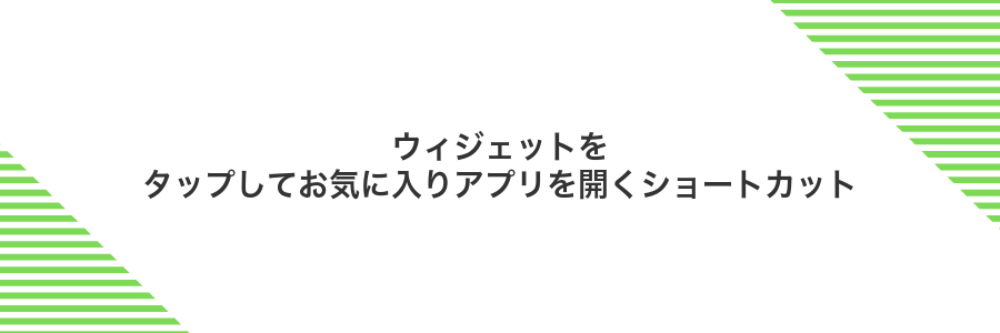 ウィジェットをタップしてお気に入りアプリを開くショートカット