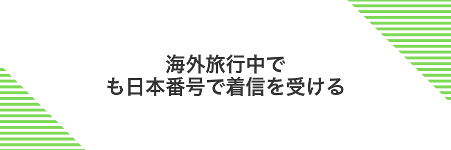 海外旅行中でも日本番号で着信を受ける
