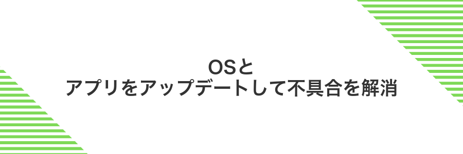 OSとアプリをアップデートして不具合を解消