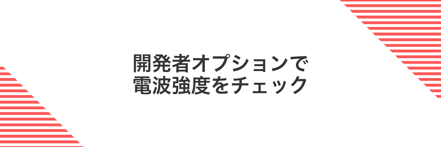 開発者オプションで電波強度をチェック