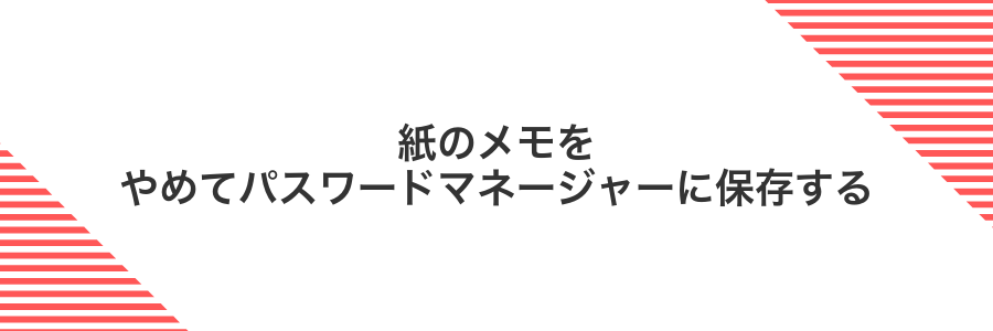 紙のメモをやめてパスワードマネージャーに保存する