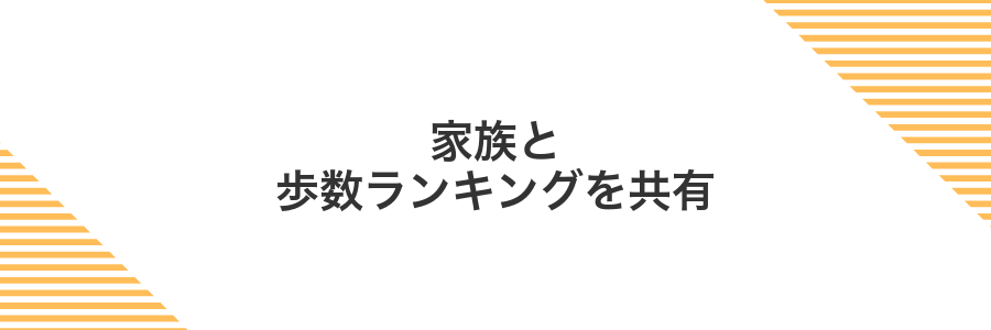家族と歩数ランキングを共有