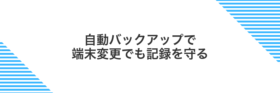自動バックアップで端末変更でも記録を守る