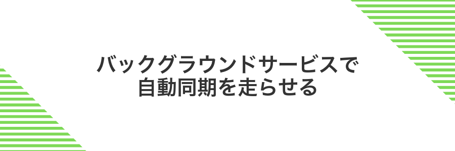 バックグラウンドサービスで自動同期を走らせる