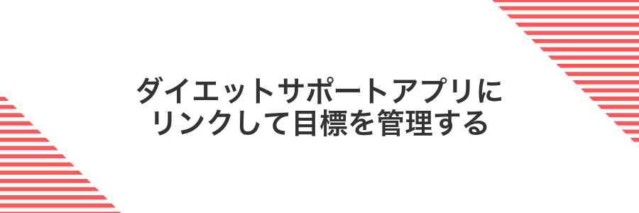 ダイエットサポートアプリにリンクして目標を管理する