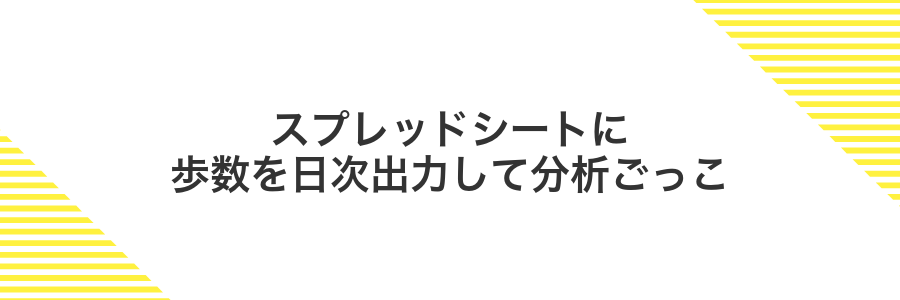 スプレッドシートに歩数を日次出力して分析ごっこ