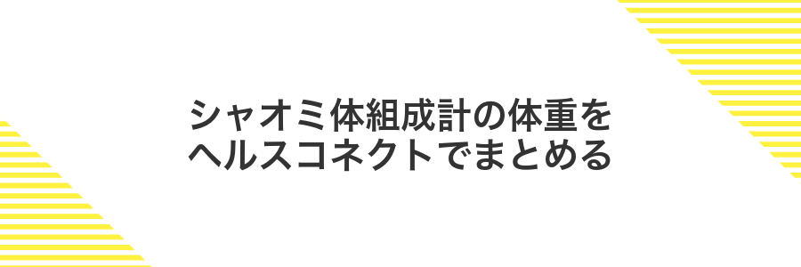 シャオミ体組成計の体重をヘルスコネクトでまとめる