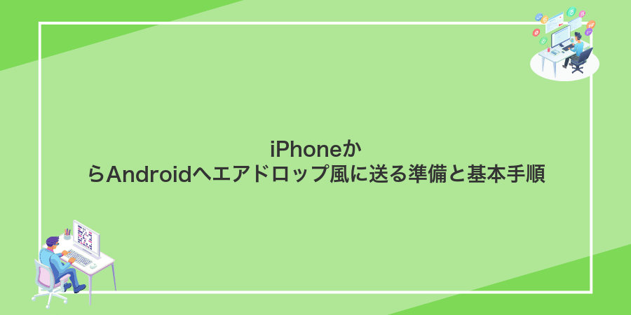 iPhoneからAndroidへエアドロップ風に送る準備と基本手順