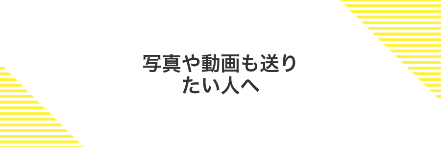 写真や動画も送りたい人へ
