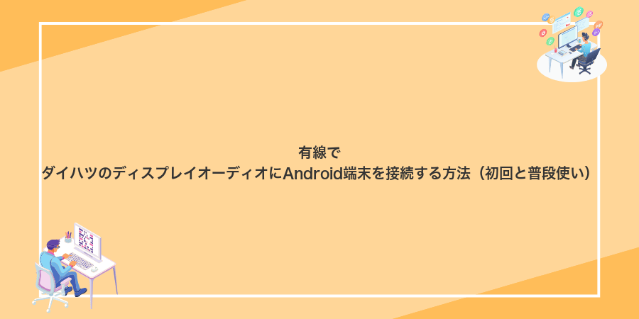 有線でダイハツのディスプレイオーディオにAndroid端末を接続する方法(初回と普段使い)