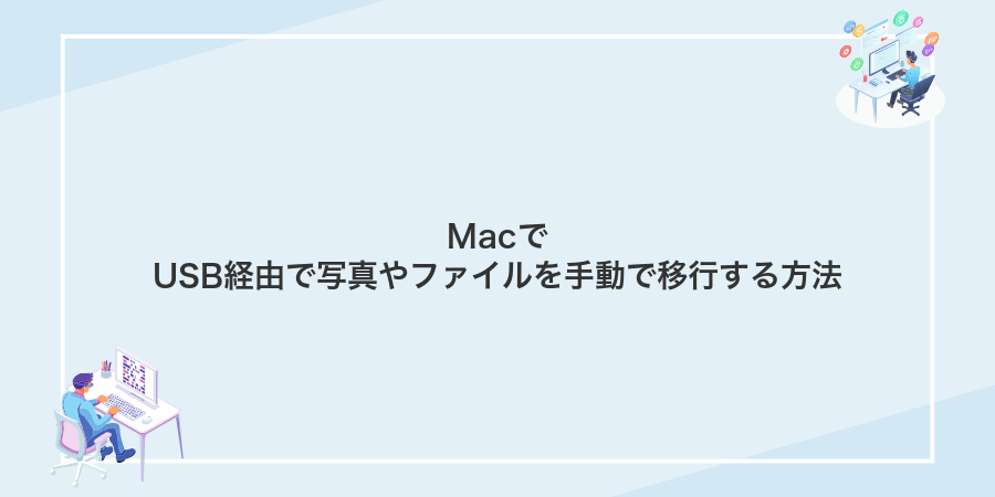 MacでUSB経由で写真やファイルを手動で移行する方法