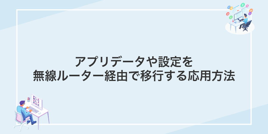 アプリデータや設定を無線ルーター経由で移行する応用方法