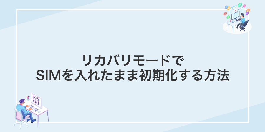 リカバリモードでSIMを入れたまま初期化する方法