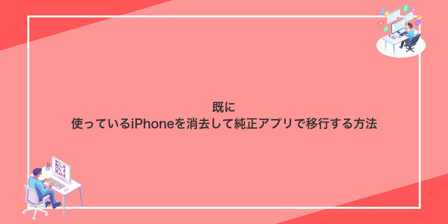既に使っているiPhoneを消去して純正アプリで移行する方法