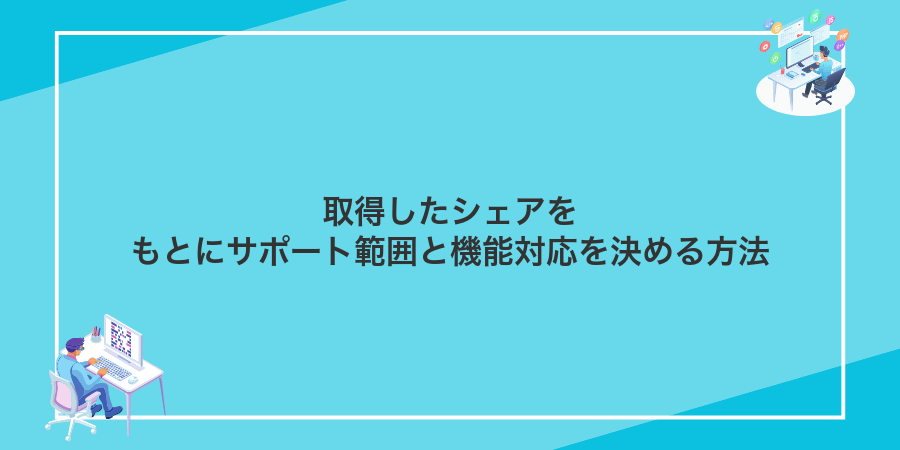 取得したシェアをもとにサポート範囲と機能対応を決める方法