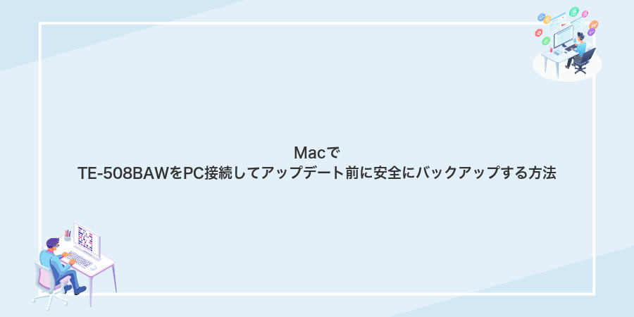 MacでTE-508BAWをPC接続してアップデート前に安全にバックアップする方法