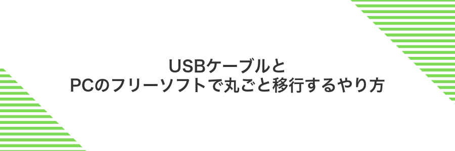 USBケーブルとPCのフリーソフトで丸ごと移行するやり方