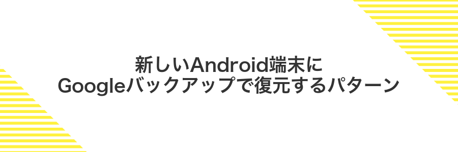 新しいAndroid端末にGoogleバックアップで復元するパターン