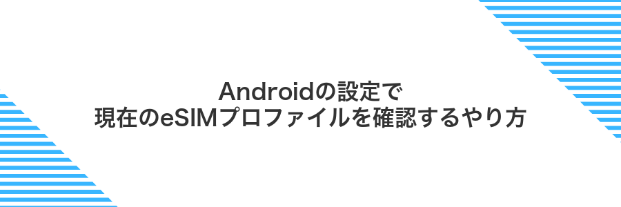 Androidの設定で現在のeSIMプロファイルを確認するやり方