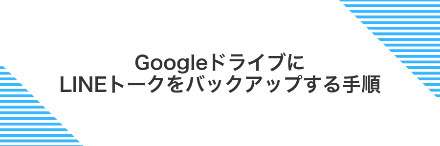 GoogleドライブにLINEトークをバックアップする手順