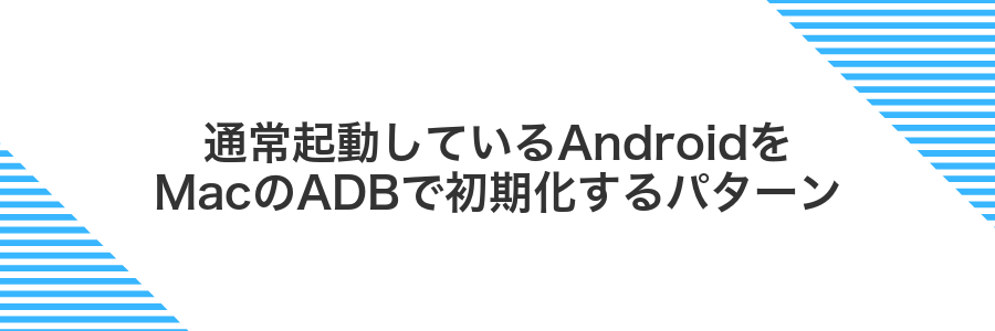 通常起動しているAndroidをMacのADBで初期化するパターン