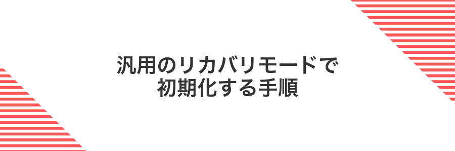 汎用のリカバリモードで初期化する手順