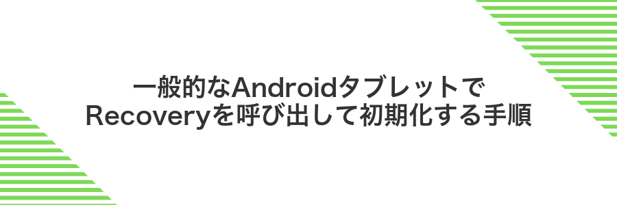 一般的なAndroidタブレットでRecoveryを呼び出して初期化する手順