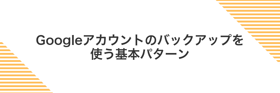 Googleアカウントのバックアップを使う基本パターン
