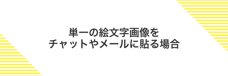 単一の絵文字画像をチャットやメールに貼る場合