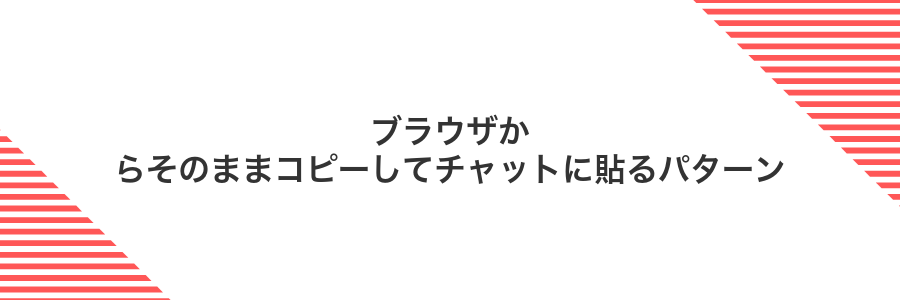 ブラウザからそのままコピーしてチャットに貼るパターン