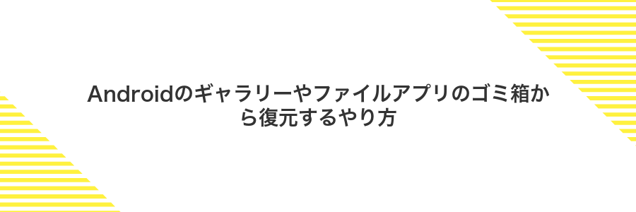 Androidのギャラリーやファイルアプリのゴミ箱から復元するやり方