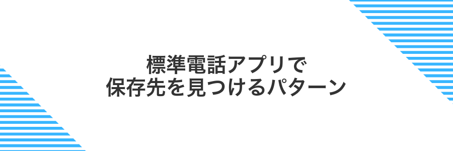 標準電話アプリで保存先を見つけるパターン