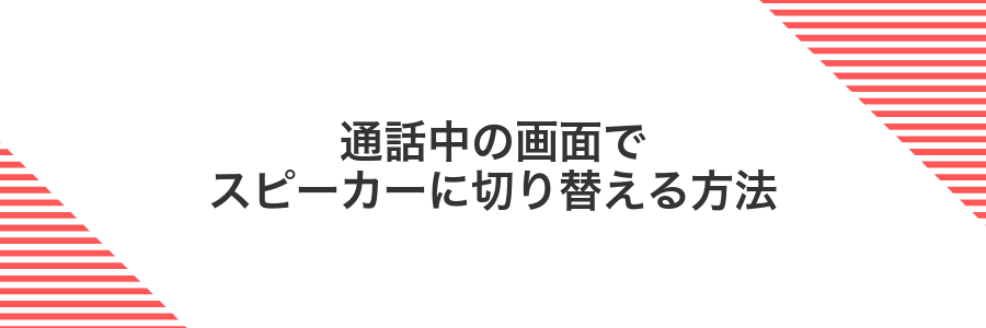 通話中の画面でスピーカーに切り替える方法