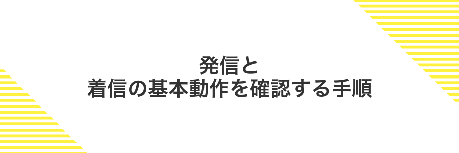 発信と着信の基本動作を確認する手順
