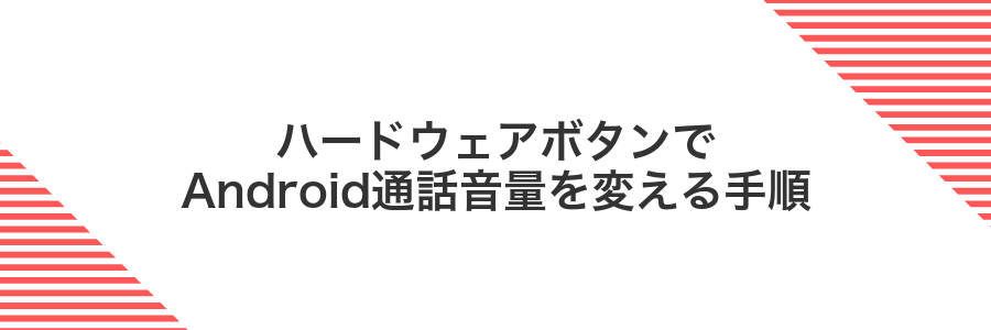 ハードウェアボタンでAndroid通話音量を変える手順